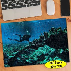 Asilmeydan Denizaltında Dalgıç 240 Parça Puzzle Yapboz Tablo