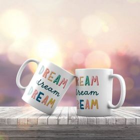 Asilmeydan Dream Yazılı Renkli Hediyelik Kupa
