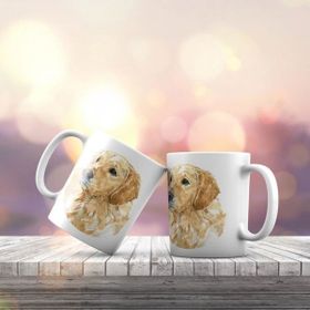 Asilmeydan Golden Sevimli Köpek Baskılı Hediyelik Kupa Bardak
