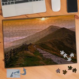 Asilmeydan Gün Batımı Dağ Manzarası 240 Parça 27x40 cm 022 Puzzle Yapboz Tablo