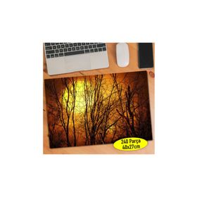 Asilmeydan Gün Batımı Kuru Ağaçlar 240 Parça Puzzle Yapboz Tablo