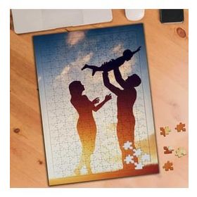 Asilmeydan Gün Batımında Mutlu Aile 240 Parça 27x40 cm Puzzle Yapboz Tablo