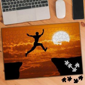 Asilmeydan Gün Batımında Zıplayış 240 Parça 27x40.5 cm Puzzle Yapboz Tablo