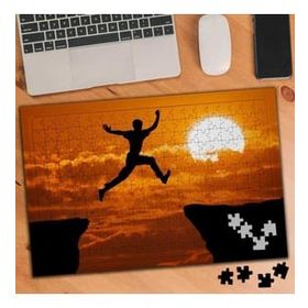 Asilmeydan Gün Batımında Zıplayış 240 Parça 27x40.5 cm Puzzle Yapboz Tablo