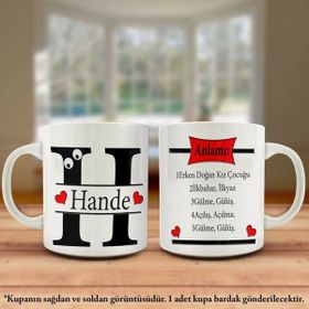 Asilmeydan Hande İsmi ve Anlamı İsme Özel Tasarım Kupa Bardak