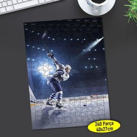 Asilmeydan Hokey Oynayan Oyuncu 240 Parça 27x40 cm Puzzle Yapboz Tablo