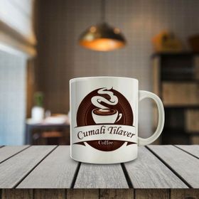 Asilmeydan İsme Özel Coffee Logo Baskılı Hediyelik Kupa Bardak
