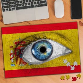 Asilmeydan Ispanya Bayraklı Mavi Göz 240 Parça Puzzle Yapboz Tablo