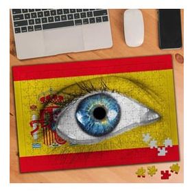 Asilmeydan Ispanya Bayraklı Mavi Göz 240 Parça Puzzle Yapboz Tablo