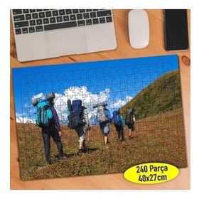 Asilmeydan Kamp Yapan Dağcılar 240 Parça Puzzle Yapboz Tablo