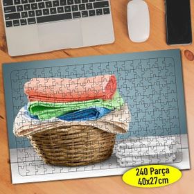 Asilmeydan Katlı Çamaşır Sepeti 240 Parça 27x40 cm Puzzle Yapboz Tablo