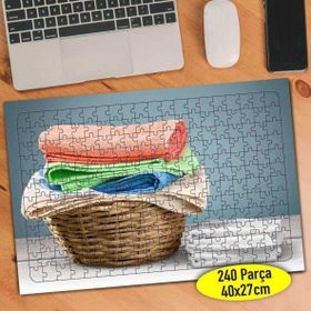 Asilmeydan Katlı Çamaşır Sepeti 240 Parça 27x40 cm Puzzle Yapboz Tablo