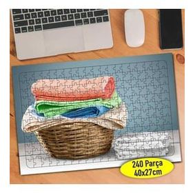 Asilmeydan Katlı Çamaşır Sepeti 240 Parça 27x40 cm Puzzle Yapboz Tablo