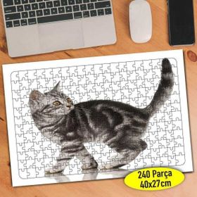 Asilmeydan Küçük Leopar Kedicik 240 Parça Puzzle Yapboz Tablo