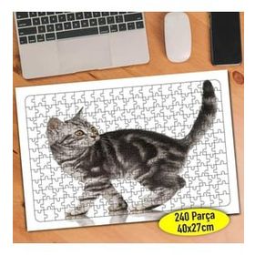 Asilmeydan Küçük Leopar Kedicik 240 Parça Puzzle Yapboz Tablo