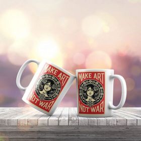 Asilmeydan Make Art Not War Kupa Bardak
