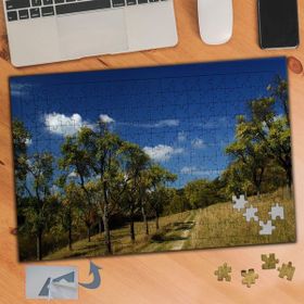 Asilmeydan Mavi Gökyüzü Ağaçlar Doğa 240 Parça Puzzle Yapboz Tablo