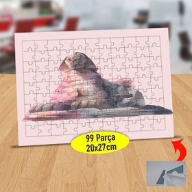 Asilmeydan Mısırda Heykeller 99 Parça Puzzle Yapboz Tablo