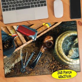 Asilmeydan Nostalji Eskitme Pipo Ve Tütün 240 Parça Puzzle Yapboz Tablo