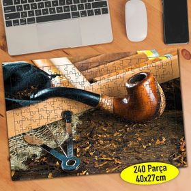 Asilmeydan Nostalji Eskitme Pipo Ve Tütün 240 Parça Puzzle Yapboz Tablo
