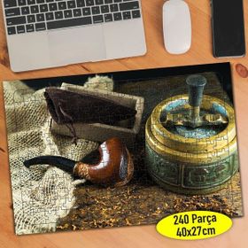 Asilmeydan Nostalji Eskitme Pipo Ve Tütün 240 Parça Puzzle Yapboz Tablo