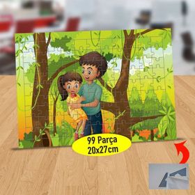 Asilmeydan Ormanda Baba Ve Kız 99 Parça Puzzle Yapboz Tablo