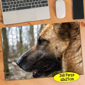Asilmeydan Ormanda Sevimli Köpek 240 Parça Puzzle Yapboz Tablo