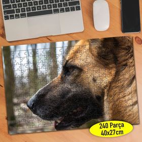Asilmeydan Ormanda Sevimli Köpek 240 Parça Puzzle Yapboz Tablo