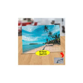 Asilmeydan Palmiyeli Sahil Ve Deniz 99 Parça Puzzle Yapboz Tablo