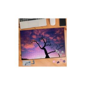 Asilmeydan Pembe Gökyüzü Kuru Ağaç 240 Parça Puzzle Yapboz Tablo