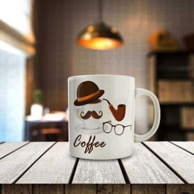 Asilmeydan Pipo ve Şapkalı Coffee Yazı Baskılı Hediyelik Kupa