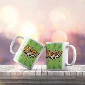 Asilmeydan Pop Art Serisi Happy Hediyelik Kupa Bardak