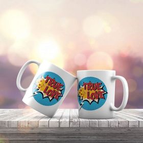 Asilmeydan Pop Art Serisi True Love Pizza Hediyelik Kupa Bardak