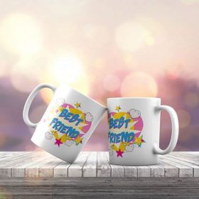 Asilmeydan Pop Art SerisiBest Friend Hediyelik Kupa Bardak