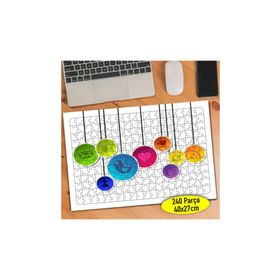 Asilmeydan Rengarenk Sosyal Ağ Balonları 240 Parça 27x40 cm Puzzle Yapboz Tablo