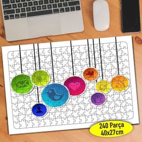 Asilmeydan Rengarenk Sosyal Ağ Balonları 240 Parça 27x40 cm Puzzle Yapboz Tablo