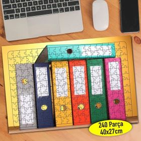 Asilmeydan Renkli Iş Dosyaları 240 Parça 27x40 cm Puzzle Yapboz Tablo