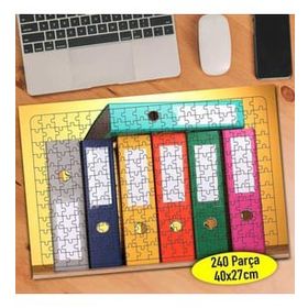 Asilmeydan Renkli Iş Dosyaları 240 Parça 27x40 cm Puzzle Yapboz Tablo