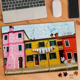 Asilmeydan Renkli İspanyol Binaları 240 Parça 27x40.5 cm Puzzle Yapboz Tablo