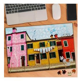 Asilmeydan Renkli İspanyol Binaları 240 Parça 27x40.5 cm Puzzle Yapboz Tablo