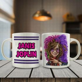 Asilmeydan Sanatçı Janis Joplin Resim Baskılı Kupa