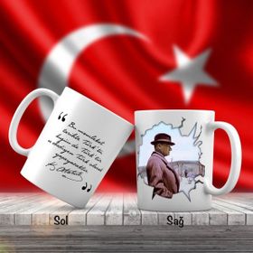 Asilmeydan Şapka ve Palto Kıyafetleriyle Mustafa Kemal Atatürk Kupa Bardak