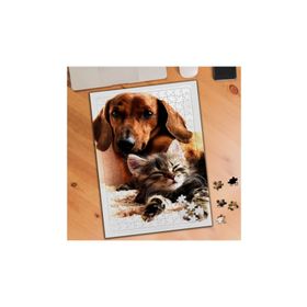 Asilmeydan Sevimli Arkadaşlar Kedi Ve Köpek 240 Parça Puzzle Yapboz Tablo