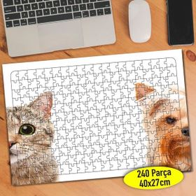 Asilmeydan Sevimli Arkadaşlar Kedi Ve Köpek 240 Parça Puzzle Yapboz Tablo