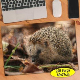 Asilmeydan Sevimli Kirpi Hayvan 240 Parça 27x40.5 cm Puzzle Yapboz Tablo