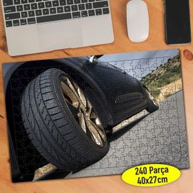 Asilmeydan Siyah Oto Lastik 240 Parça 27x40.5 cm Puzzle Yapboz Tablo