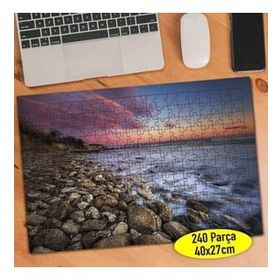 Asilmeydan Taşlı Sahil Manzarası 240 Parça Puzzle Yapboz Tablo