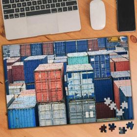 Asilmeydan Tershanede Renkli Konteynerlar 240 Parça 27x40.5 cm Puzzle Yapboz Tablo