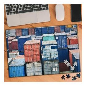 Asilmeydan Tershanede Renkli Konteynerlar 240 Parça 27x40.5 cm Puzzle Yapboz Tablo