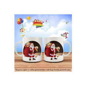 Asilmeydan Yeni Yıl Temalı Noel Baba Çocuklar için Hediyelik Kupa Bardak